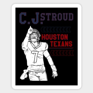 C.J. Stroud || Houston Texans || White retro Magnet